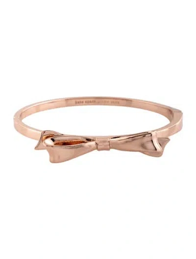 Pre-owned Kate Spade Bow Hinged Bangle Bracelet, 7" In Multicolor