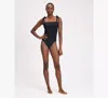 Kate Spade Bow Shoulder Tie One-piece In Black