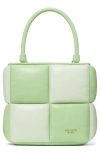 Kate Spade Boxxy Colorblock Quilted Leather Tote In Serene Green Multi