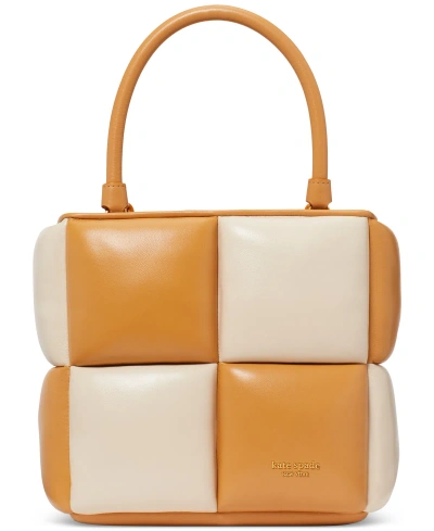 Kate Spade Boxxy Colorblocked Smooth Leather Tote In Bare Multi