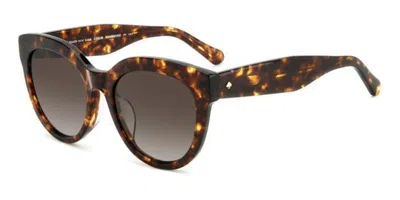 Kate Spade Brea/f/s Asian Fit 086/ha Women's Sunglasses Tortoiseshell Size 54 In Brown