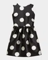 Kate Spade Breezy Dot Cutout Bow-back Mini Dress In Black/cream