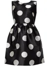 Kate Spade Breezy Dot Cutout Bow-back Mini Dress In Schwarz