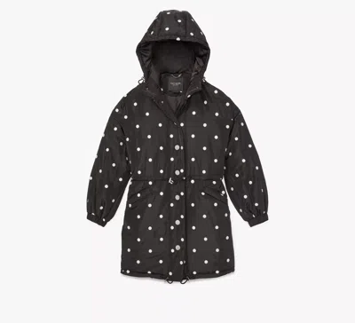 Kate Spade Breezy Dot Oversized Anorak In Black