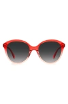Kate Spade Briag 55mm Cat Eye Sunglasses In Pink/ Dark Grey Sf