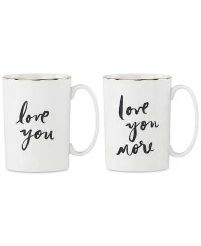Kate Spade Daisy Place Love You More Mug Set In Multi