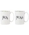 Kate Spade Bridal Party Love You More Mugs, Set Of Two In White