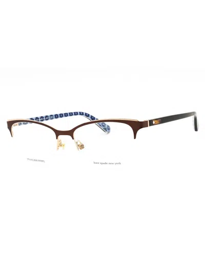 Kate Spade Brieana Rectangular Eyeglasses For Women In Brown
