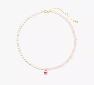Kate Spade Brighten Up Beaded Necklace In Pink