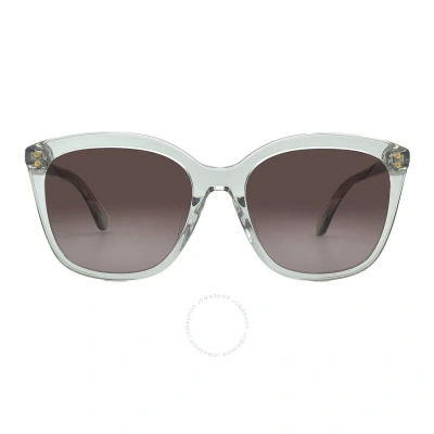 Kate Spade Brown Gradient Square Ladies Sunglasses Pella/g/s 01ed/ha 55 In Gold