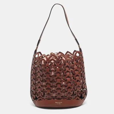 Pre-owned Kate Spade Brown Leather Medium Dorie Bucket Bag