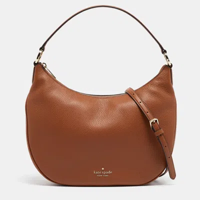 Pre-owned Kate Spade Brown Leather Weston Hobo