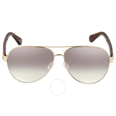 Kate Spade Brown Mirror Gradient Pilot Ladies Sunglasses Geneva/s 0eyr/nq 59 In Brown / Gold / Ink / Pink