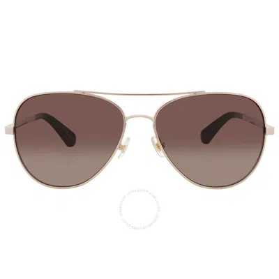 Kate Spade Brown Pilot Ladies Sunglasses Avaline2/s 0rhl/ha 58