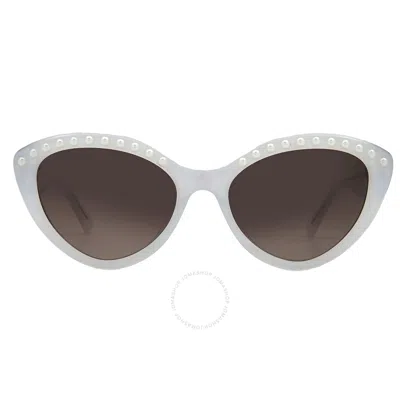 Kate Spade Brown Shaded Cat Eye Ladies Sunglasses Juni/g/s Pearl 0vk6/ha 55