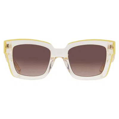 Kate Spade Brown Shaded Square Ladies Sunglasses Brynne/g/s 040g/ha 51 In ["brown","yellow"]
