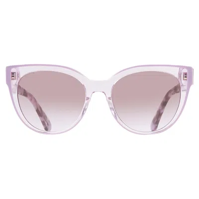 Kate Spade Brown Shaded Violet Cat Eye Ladies Sunglasses Javana/g/s 0b3v/qr 53 In ["purple","brown"]