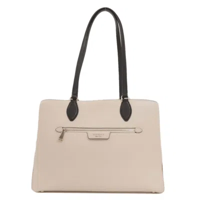 Pre-owned Kate Spade Brown White Leather Tote Bag () In Multi