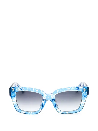 Kate Spade Brynne Rectangle-frame Sunglasses In Blue
