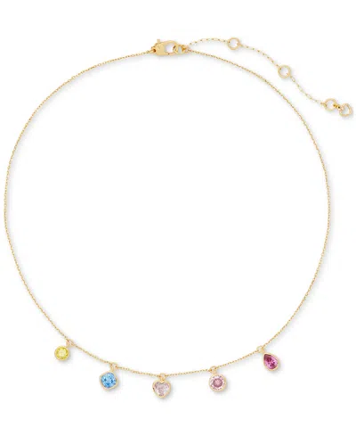 Kate Spade Bubbly Bezel Frontal Necklace, 16" + 3" Extender In Multi