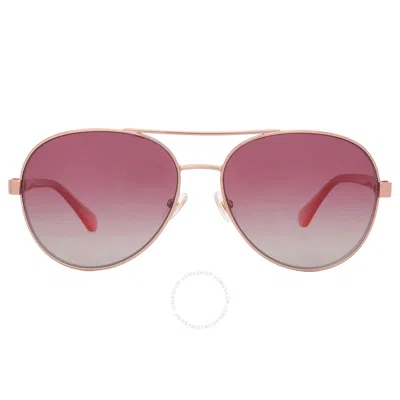 Kate Spade Averie/s Jr 000 Aviator Polarized Sunglasses In Pink