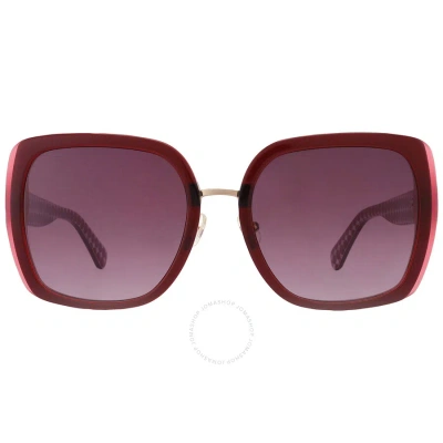 Kate Spade Burgundy Shaded Sport Ladies Sunglasses Kimber/g/s 0c9a/3x 56 In Red. / Burgundy