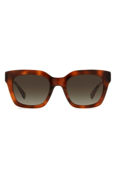 Kate Spade Camryns 50mm Gradient Polarized Square Sunglasses In Medium Brown