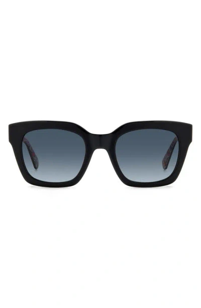 Kate Spade Camryns 50mm Gradient Polarized Square Sunglasses In Black