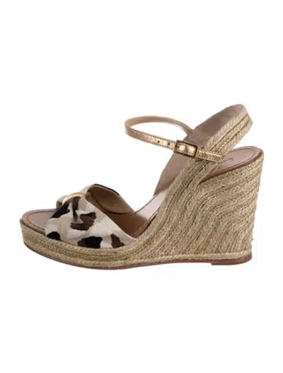 Pre-owned Kate Spade Canvas Animal Print Espadrilles