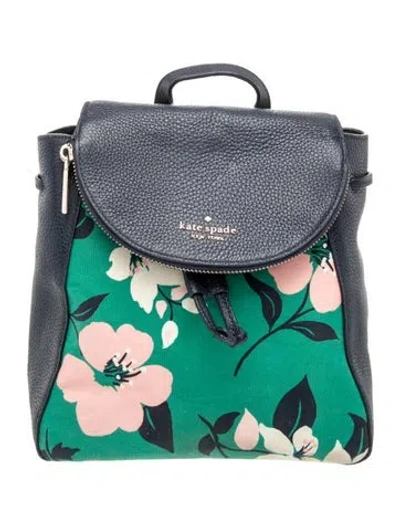 Pre-owned Kate Spade Canvas Backpack In Green