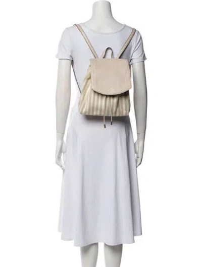 Pre-owned Kate Spade Canvas Backpack In Neutral