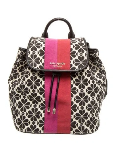 Pre-owned Kate Spade Canvas Backpack In Neutral