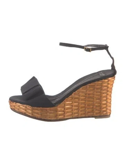 Pre-owned Kate Spade Canvas Bow Accents Sandals