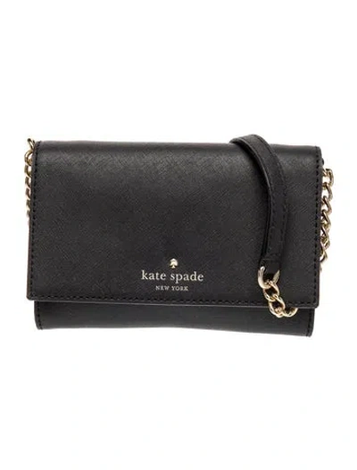 Pre-owned Kate Spade Canvas Clutch In Black