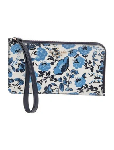 Pre-owned Kate Spade Canvas Clutch In Blue