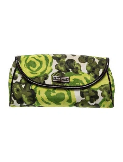 Pre-owned Kate Spade Canvas Clutch In Multi