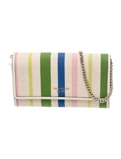 Pre-owned Kate Spade Canvas Clutch In Neutral