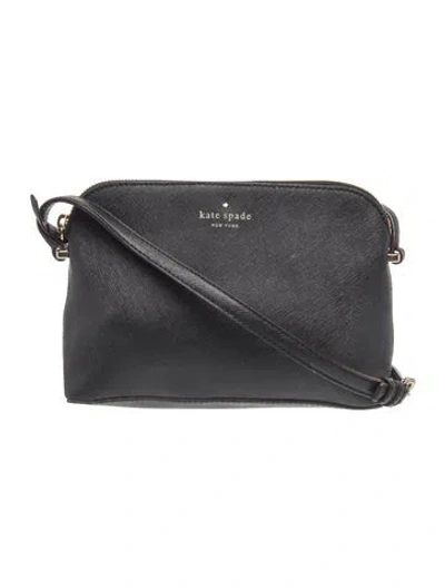 Pre-owned Kate Spade Canvas Crossbody Bag In Black
