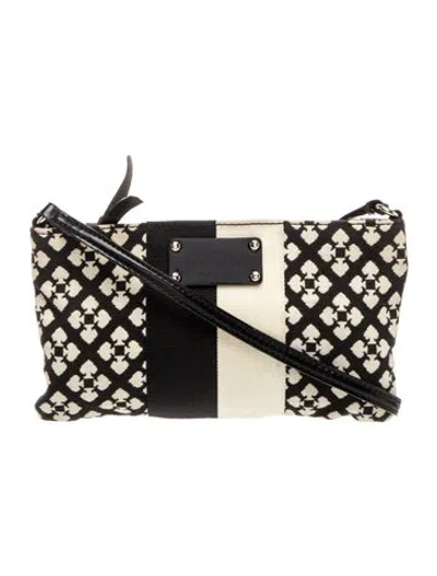 Pre-owned Kate Spade Canvas Crossbody Bag In Black/neutrals
