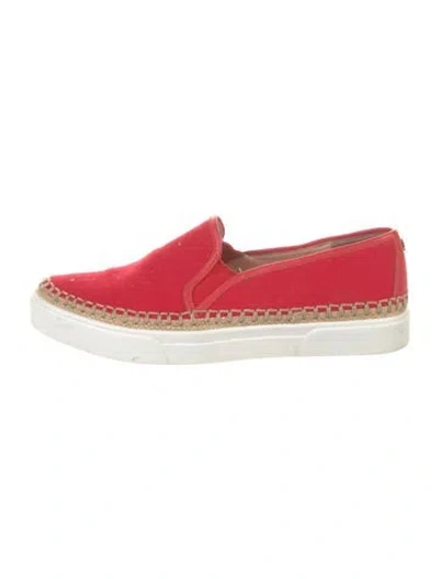 Pre-owned Kate Spade Canvas Espadrille Sneakers In Red