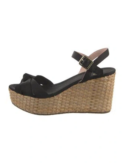 Pre-owned Kate Spade Canvas Espadrilles In Black