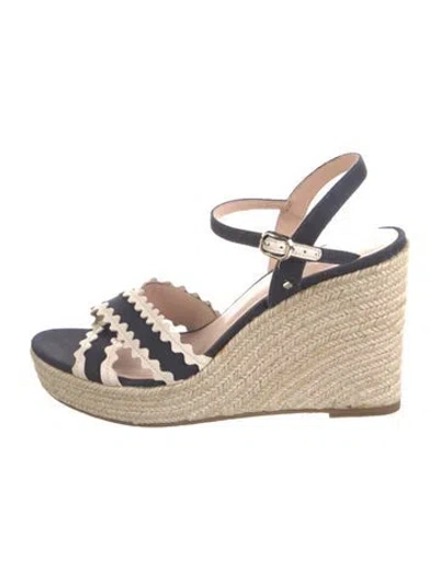 Pre-owned Kate Spade Canvas Espadrilles In Blue