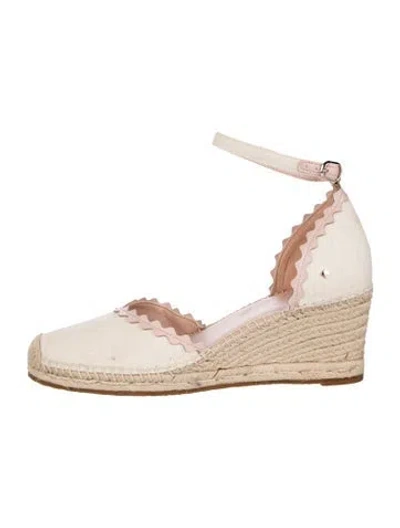 Pre-owned Kate Spade Canvas Espadrilles In Neutrals