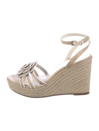 Pre-owned Kate Spade Canvas Espadrilles In White