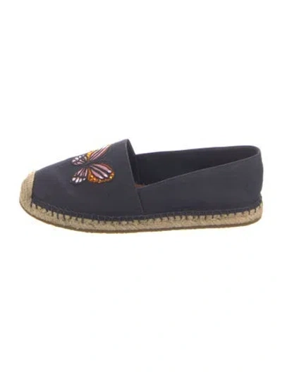 Pre-owned Kate Spade Canvas Graphic Print Espadrilles In Blue