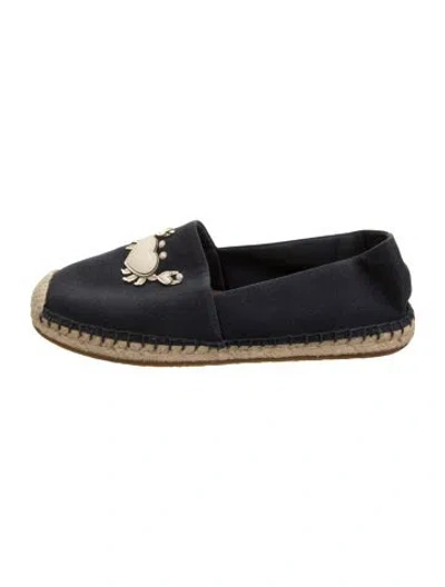 Pre-owned Kate Spade Canvas Graphic Print Espadrilles In Blue