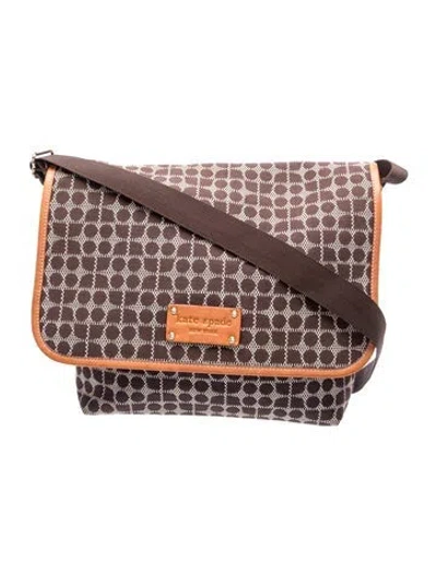 Pre-owned Kate Spade Canvas Messenger Bag In Brown