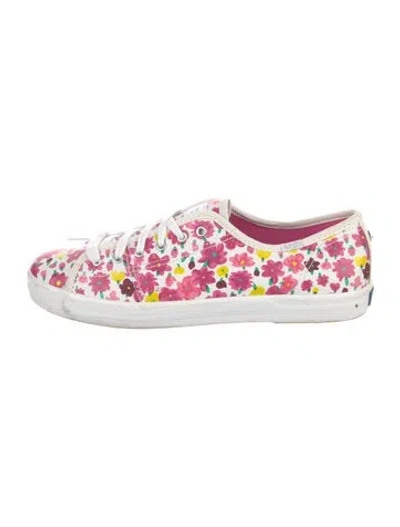 Pre-owned Kate Spade Canvas Printed Sneakers In Pink