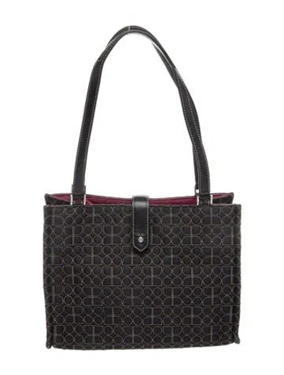 Pre-owned Kate Spade Canvas Shoulder Bag In Black
