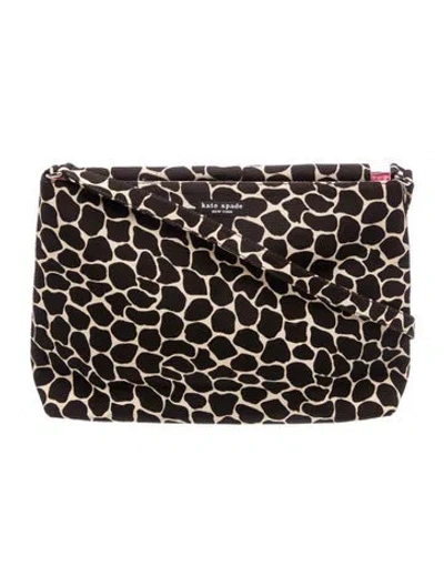Pre-owned Kate Spade Canvas Shoulder Bag In Black